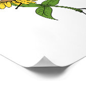 Zonnebloem, bloem thema poster (Hoek)