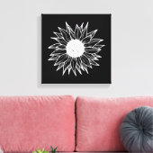 Zonnebloem bloem veelkleurige wilde bloem canvas afdruk (Insitu (Woonkamer))