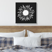 Zonnebloem bloem veelkleurige wilde bloem canvas afdruk (Insitu (Slaapkamer))