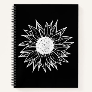 Zonnebloem bloem veelkleurige wilde bloem notitieboek