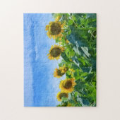 Zonnebloem Bloem Wild Field Art Puzzel (Verticaal)