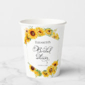 Zonnebloem Bloemboog Herfst Bruidsdiner Papieren Bekers (Achterkant)