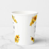 Zonnebloem Bloemboog Herfst Bruidsdiner Papieren Bekers (Rechts)