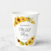 Zonnebloem Bloemboog Herfst Bruidsdiner Papieren Bekers (Voorkant)