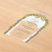 Zonnebloem Bloemboog Zomer Herfst Boho Huwelijk Acryl Uitnodigingen (Laagn)