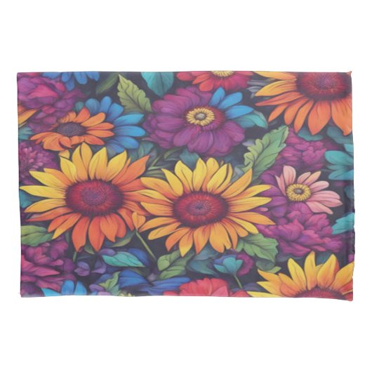 Zonnebloem Bloemen #212 - Kussensloop (Voorkant-Links)