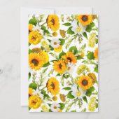 Zonnebloem Bloemen 50ste Huwelijksjubileum Kaart (Achterkant)