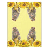 Zonnebloem Bloemen Aap Tafelkleed (Voorkant)