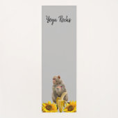 Zonnebloem Bloemen Aap Yoga Mat (Voorkant)