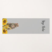Zonnebloem Bloemen Aap Yoga Mat (Voorkant (horizontaal))
