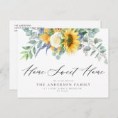 Zonnebloem bloemen bewegend Briefkaart (Voorkant / Achterkant)