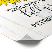 zonnebloem, bloemen, bloem, welkomstteken poster (Hoek)