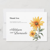 Zonnebloem bloemen botanische zomer Dank u Kaart (Voorkant)