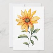 Zonnebloem bloemen botanische zomer Save the Date Kaart (Achterkant)