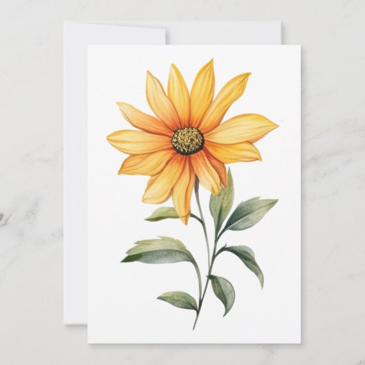 Zonnebloem bloemen botanische zomer Save the Date Kaart (Achterkant)