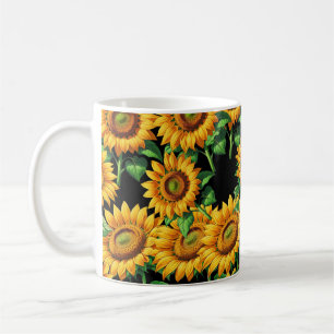 Zonnebloem Bloemen CottageCore Patroon Koffiemok