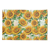 Zonnebloem Bloemen CottageCore Patroon Kussensloop (Achterkant)
