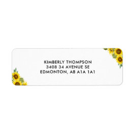 Zonnebloem Bloemen Custom Modern Afstuderen Etiket