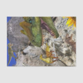 Zonnebloem Bloemen Dinosaurus Tissue Paper Tissuepapier (Voorkant)