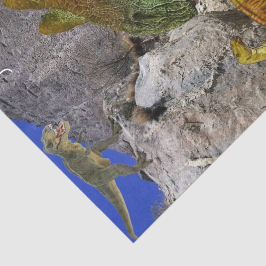 Zonnebloem Bloemen Dinosaurus Tissue Paper Tissuepapier (Detail)