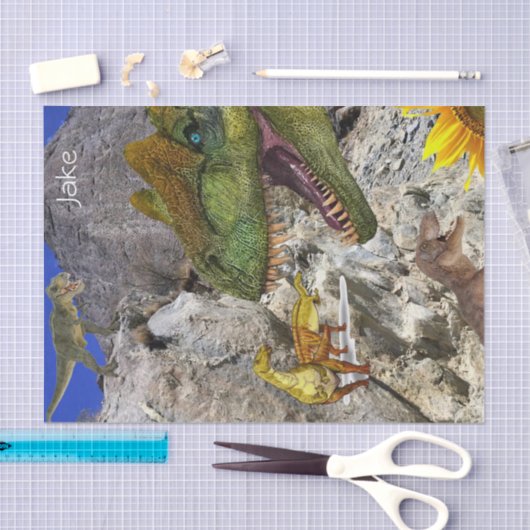 Zonnebloem Bloemen Dinosaurus Tissue Paper Tissuepapier (Craft)