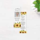 Zonnebloem Bloemen Foto Begrafenis Memorial Bladwi Mini Visitekaartjes (Bureau)