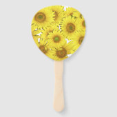 Zonnebloem Bloemen Fotografie Hand Fan Handwaaier (Voorkant)