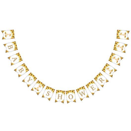 Zonnebloem Bloemen Giraffe Baby shower Verjaardag Vlaggetjes (Alle)