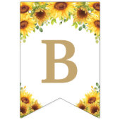 Zonnebloem Bloemen Giraffe Baby shower Verjaardag Vlaggetjes (Tweede vlag)