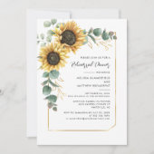 Zonnebloem Bloemen Groen repetitie diner Kaart (Voorkant)