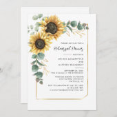 Zonnebloem Bloemen Groen repetitie diner Kaart (Voorkant / Achterkant)