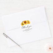 Zonnebloem Bloemen Herfst bruiloft dank u Sticker (Envelop)