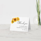 Zonnebloem Bloemen Herfst Herfst Herfst Huwelijk Bedankkaart (Voorkant)