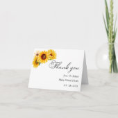 Zonnebloem Bloemen Herfst Herfst Vrijgezellenfeest Bedankkaart (Voorkant)