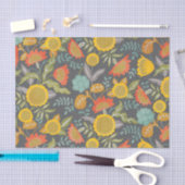 Zonnebloem Bloemen Herfst Tuin Whimsical Botanisch Tissuepapier (Craft)