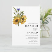 Zonnebloem bloemen minimale vlakte alles in één br kaart (Staand voorkant)