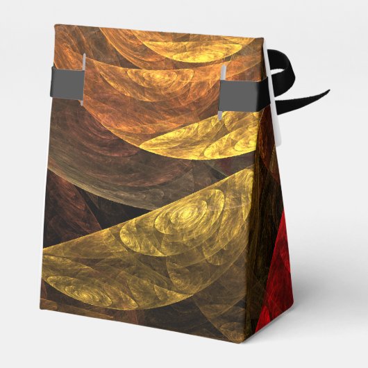 Zonnebloem Bloemen Modern Abstract Kunstpatroon Bedankdoosjes (Achterkant)