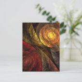 Zonnebloem Bloemen Modern Abstract Kunstpatroon Briefkaart (Staand voorkant)