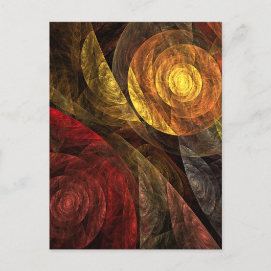 Zonnebloem Bloemen Modern Abstract Kunstpatroon Briefkaart (Voorkant)