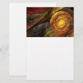 Zonnebloem Bloemen Modern Abstract Kunstpatroon Briefpapier (Voorkant / Achterkant)