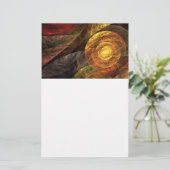 Zonnebloem Bloemen Modern Abstract Kunstpatroon Briefpapier (Staand voorkant)