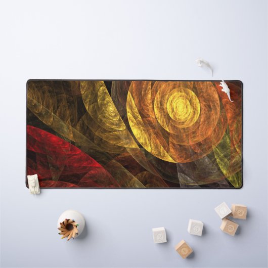 Zonnebloem Bloemen Modern Abstract Kunstpatroon Bureaumat (Kindertafel)