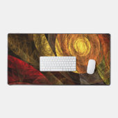 Zonnebloem Bloemen Modern Abstract Kunstpatroon Bureaumat (Keyboard & Muis)