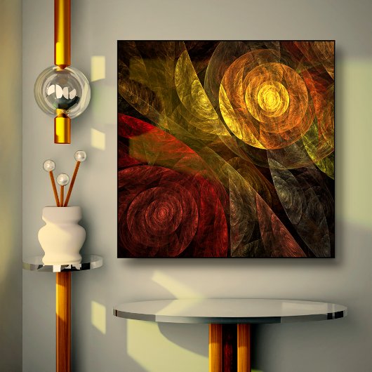 Zonnebloem Bloemen Modern Abstract Kunstpatroon Canvas Afdruk