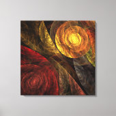 Zonnebloem Bloemen Modern Abstract Kunstpatroon Canvas Afdruk (Voorkant)