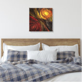 Zonnebloem Bloemen Modern Abstract Kunstpatroon Canvas Afdruk (Insitu (Slaapkamer))