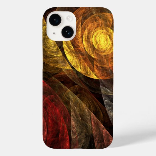 Zonnebloem Bloemen Modern Abstract Kunstpatroon Case-Mate iPhone Case (Achterkant)