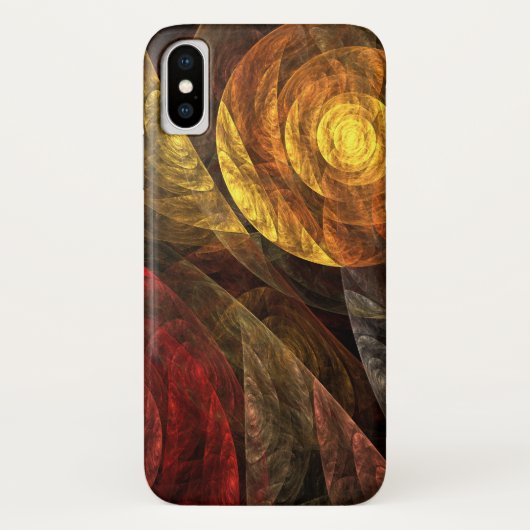 Zonnebloem Bloemen Modern Abstract Kunstpatroon Case-Mate iPhone Case (Achterkant)