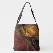 Zonnebloem Bloemen Modern Abstract Kunstpatroon Crossbody Tas (Achterkant)