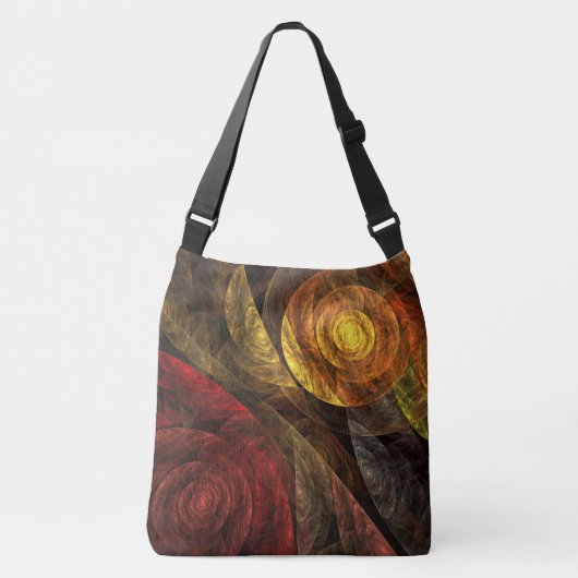 Zonnebloem Bloemen Modern Abstract Kunstpatroon Crossbody Tas (Voorkant)